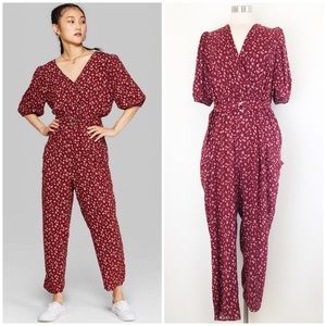 NWT Wild Fable Red Floral Romper Jumpsuit